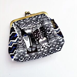 Laurel Burch Wild Cats Coin Purse Kiss Lock 5.5x4.75 RETIRED